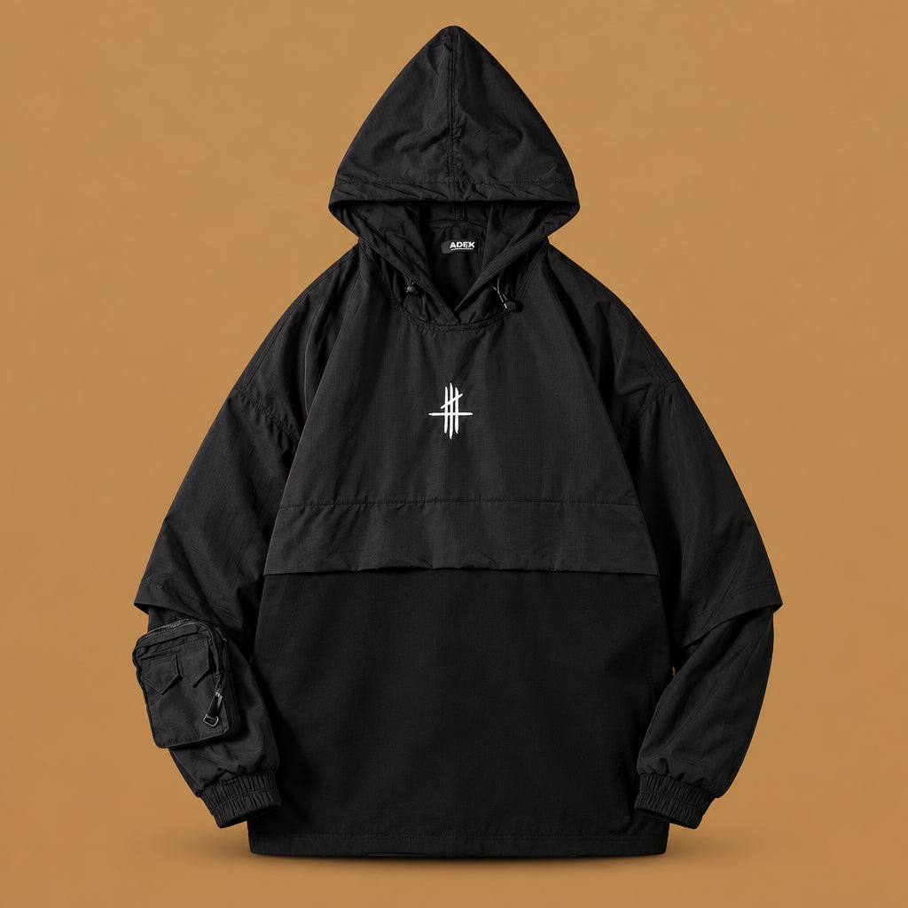 Elegant classic mens long hooded trench coat casual black built with skin-friendly fabric, featuring classic hood aesthetics and smooth texture throughout