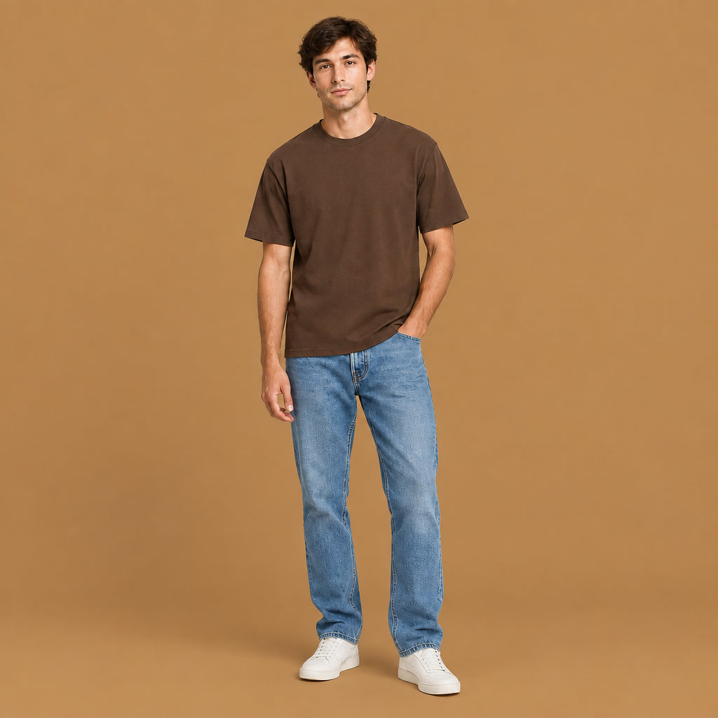 Modern mens breathable pure cotton short-sleeve t-shirt designed for active urban lifestyles, offering maximum airflow and lightweight daily freshness