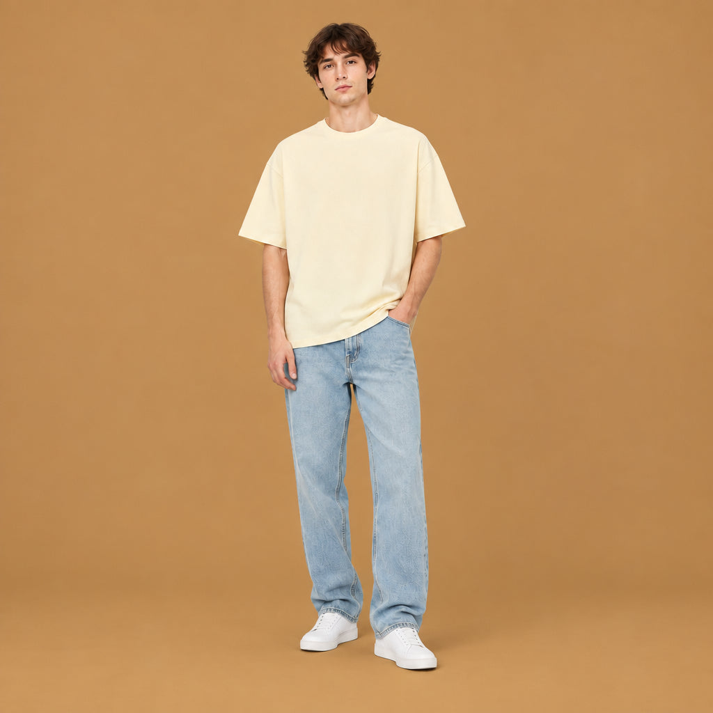 Premium mens breathable pure cotton short-sleeve t-shirt offering a perfect balance of contemporary fashion trends and traditional casual comfort