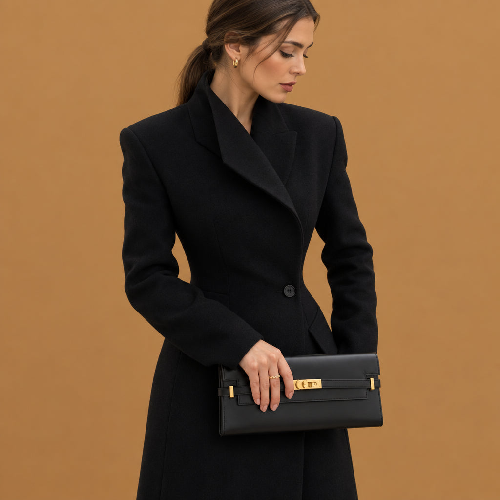 Casual wear casual waist cinching double breasted trench coat for fall equipped with reinforced stitching seams and a flattering fit that complements various body shapes