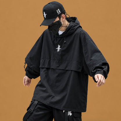 Stylish classic mens long hooded trench coat casual black showcasing a comfortable weather-resistant fit with premium durable fabric and chic design details for modern outdoor activities