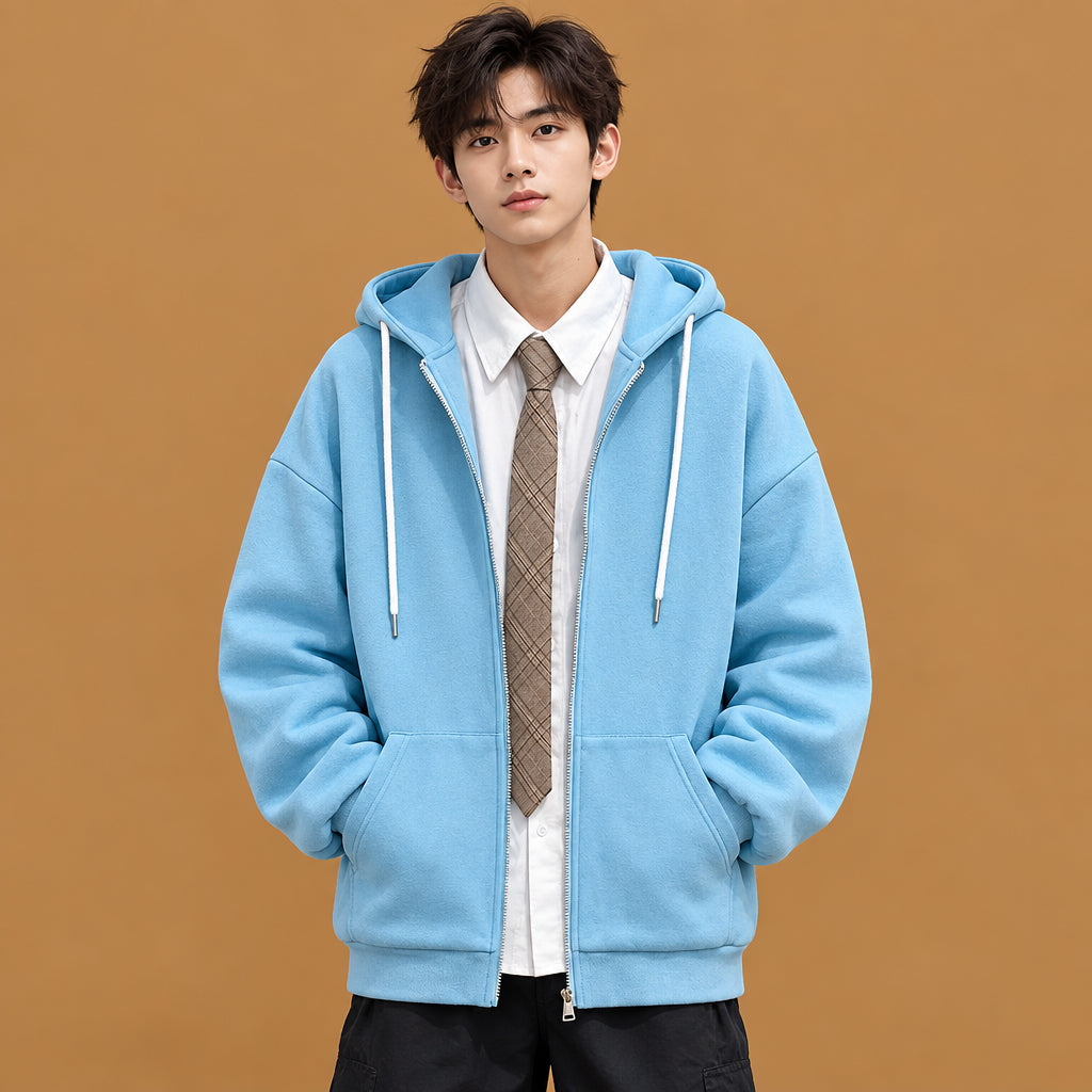 Modern mens casual hooded zipper pocket coat designed for active lifestyle events, offering maximum flexibility and lightweight daily warmth