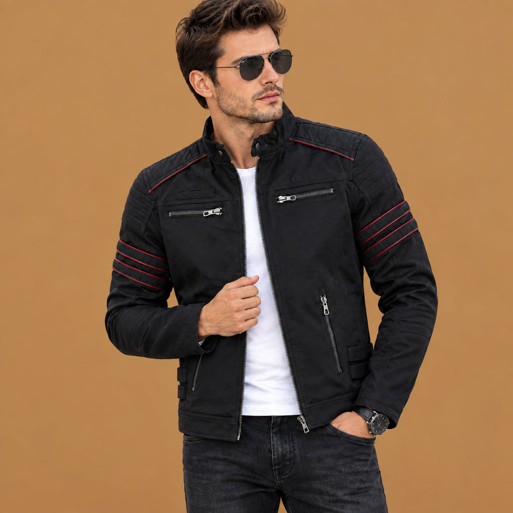 Modern mens fashion pu leather jacket coat designed for active lifestyle events, offering maximum flexibility and lightweight daily warmth