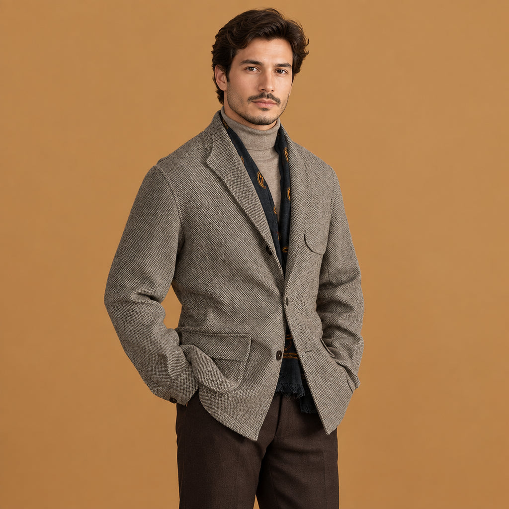 Modern vintage loose single breasted lapel wool blend coat designed for active lifestyle events, offering maximum flexibility and lightweight daily warmth